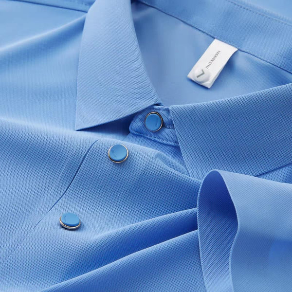 Men's Sky Blue Stitchless Half Sleeve Polo T-shirt - WearMen