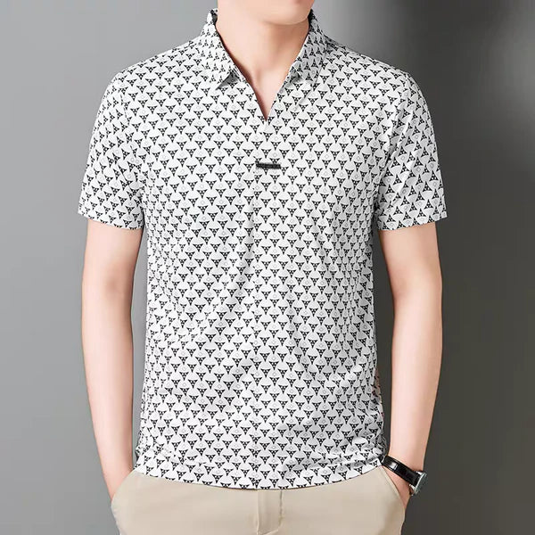 Men's White Stitchless Polo T-Shirt - WearMen