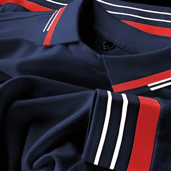 Navy Blue Imported Full Sleeve Polo T-Shirt - WearMen