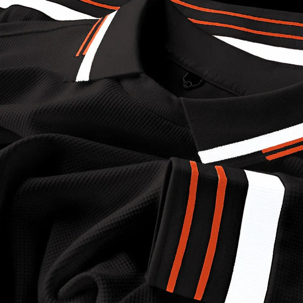 Black Imported Full Sleeve Polo T-Shirt - WearMen