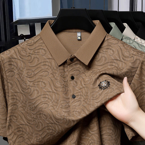 WearMen Textured Brown Polo T-Shirt – Classic Style, Modern Comfort