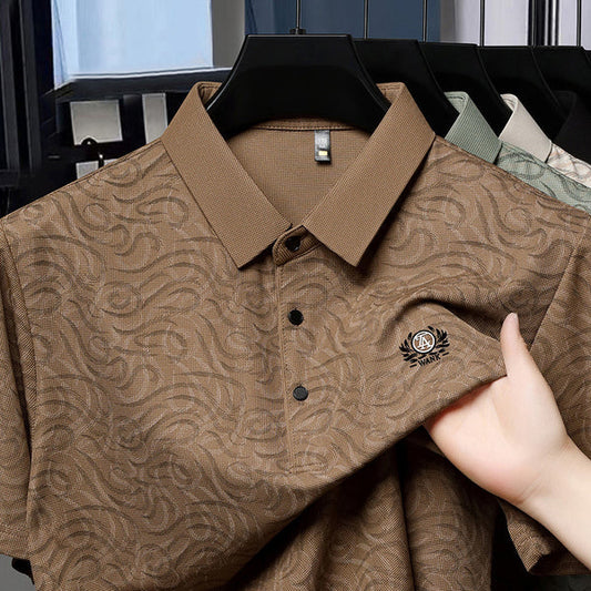 WearMen Textured Brown Polo T-Shirt – Classic Style, Modern Comfort