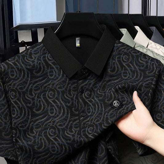 WearMen Textured Black Polo T-Shirt – Modern & Timeless Elegance