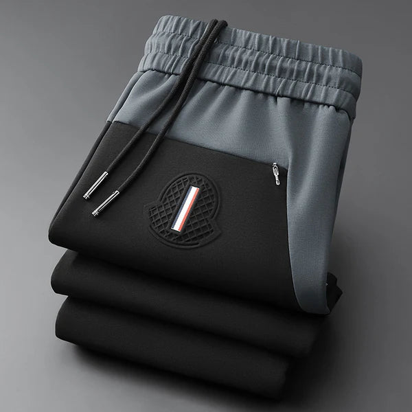 WearMen Black & Grey Contrast Joggers – Premium Streetwear Comfort