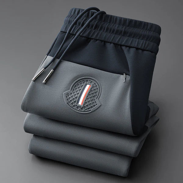 WearMen Grey & Black Contrast Joggers – Premium Everyday Wear