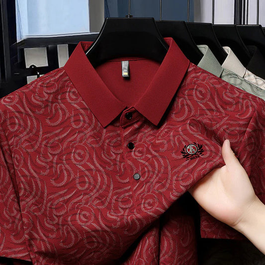 WearMen Textured Red Polo T-Shirt – Bold & Stylish Comfort