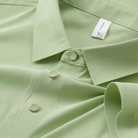 Men's Light Green Stitchless Half Sleeve Polo T-shirt - WearMen