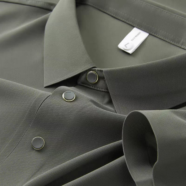 Self Grey Stitchless Half Sleeve Polo T-shirt - WearMen