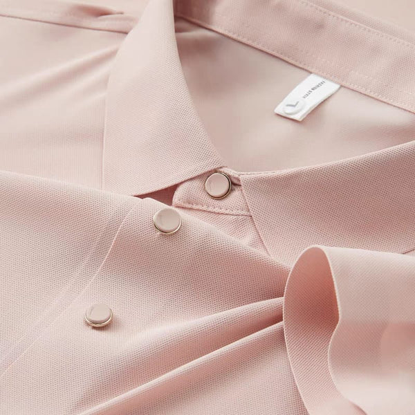 Men's Soft Pink Stitchless Half Sleeve Polo T-shirt - WearMen