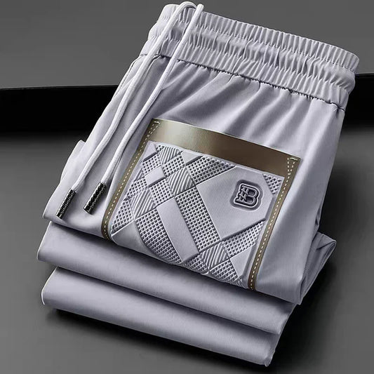 WearMen Premium Gray Embossed Pocket Joggers